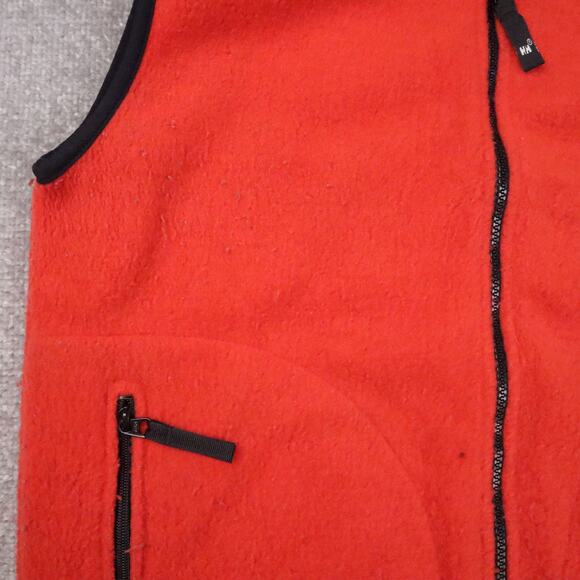 Helly Henson Daybreak Fleece Medium Orange Sleeveless Full Zip Collared Vest - Picture 6 of 10